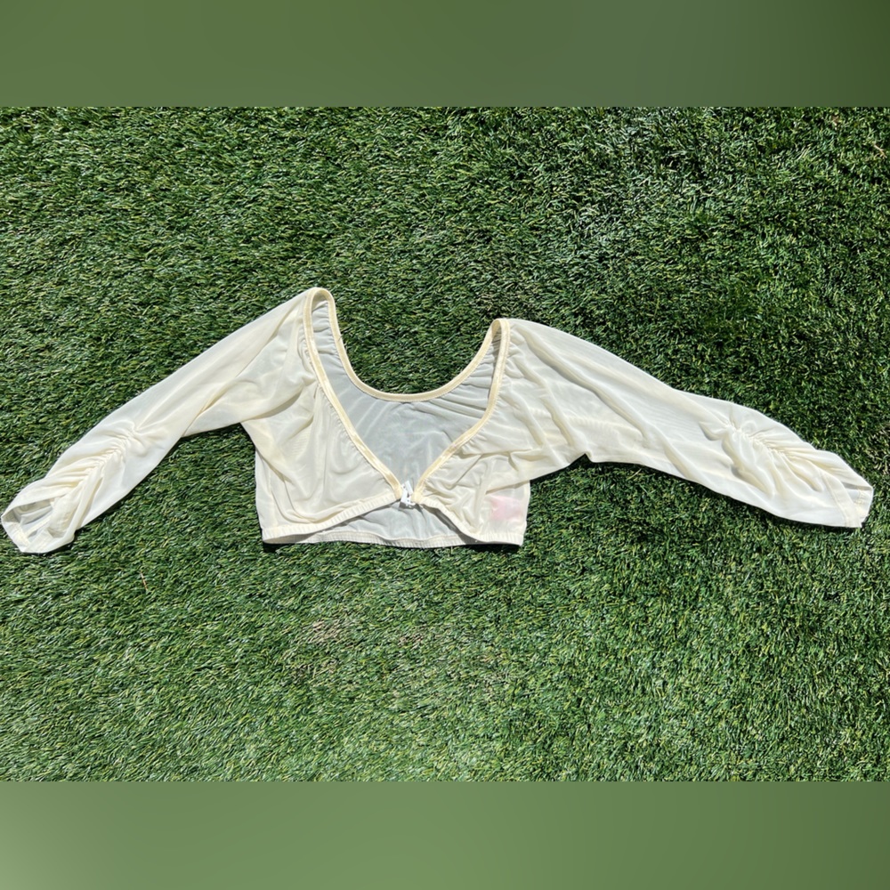 Delicate mesh ballet core top